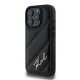 Karl Lagerfeld Diagonal Quilted Script dėklas iPhone 16 Pro Max, juodas