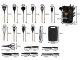 Silicone Kitchen Utensils and Knife Set with Stand, 19 Pieces, Black