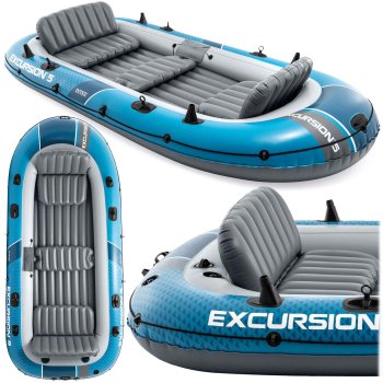 Pripučiama valtis INTEX Excursion 5 Set 66325 su irklais, 5 asmenims