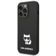 Karl Lagerfeld Silicone Choupette Body Case for iPhone 14 Pro, Black