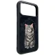 Nimmy Lucky Cat MagSafe dėklas iPhone 17 Pro Max telefonui, juodas