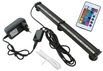 Akvariumo LED šviestuvas su burbulų efektu RGB, 28 cm