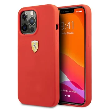 Ferrari Silicone dėklas skirtas iPhone 13 Pro Max, raudonas