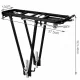 Universal Rear Bicycle Rack Aluminum 35 kg Black