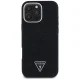 Guess dėklas iPhone 16 Pro Max telefonui Denim Triangle Logo MagSafe, juodas