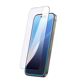 Apsauginis stiklas AmazingThing Radix Full Glass skirtas iPhone 16 Plus, skaidrus