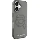 Karl Lagerfeld IML Rhinestones Karl Head dėklas iPhone 16, juodas