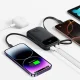 Baseus EnerFill FC31 10000mAh 22.5W Powerbank with Digital Display and 2 Built-in Cables (USB-C + Lightning) - Black