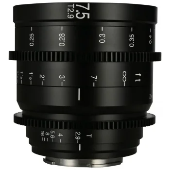 Kino objektyvas Laowa 7.5mm T2.9 Cine Zero-D S35, skirtas Fujifilm X, juodas