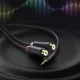 Ugreen garso adapteris, 3.5 mm kištukas į 2x RCA lizdą, 0.25 m, pilkas