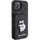 „Karl Lagerfeld Saffiano Cardslot & Stand Choupette“ dėklas, skirtas iPhone 15, juodas