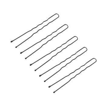 Metaliniai plaukų smeigtukai E-65 6 cm 300 vnt. juodi