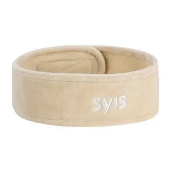 SYIS Velour Cosmetic Headband, Light Beige