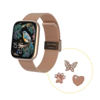 Išmanusis laikrodis Forever SW-330 ForeVigo 4 su pakabukais, Rose Gold
