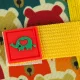 Kids Soft Drawing Album Notebook Board + 12 Markers, Yellow