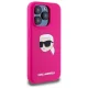 Karl Lagerfeld dėklas iPhone 15 Pro Max telefonui su MagSafe, fuksijų spalvos