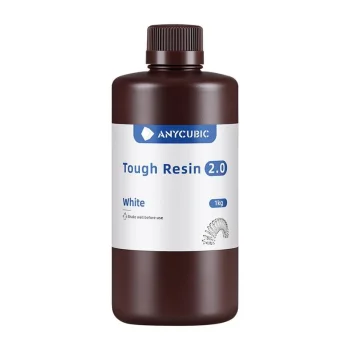 3D spausdintuvo derva Anycubic Tough Resin 2.0 1kg, balta