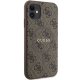Guess dėklas iPhone 11 / XR su MagSafe, 4G Collection, ruda