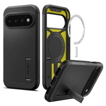 Dėklas Spigen Tough Armor Mag MagSafe telefonui Google Pixel 11 Pro, juodas