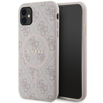 Guess iPhone 11 / XR Case 4G Collection Leather Metal Logo MagSafe, Pink