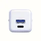 3mk Hyper GaN Charger 20W USB-C USB-A sieninis įkroviklis, baltas