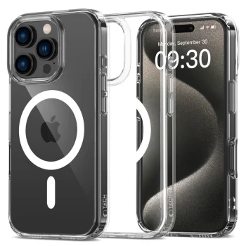 Dėklas iPhone 16 Pro „Tech-Protect FlexAir Hybrid MagSafe“, skaidrus