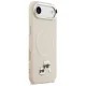 Karl Lagerfeld Karl & Choupette Pins MagSafe dėklas, skirtas iPhone Air, smėlio spalvos