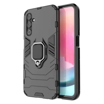 Smūgiams atsparus dėklas Samsung Galaxy A24 4G su žiedu Ring Armor, juodas