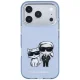 Karl Lagerfeld IML Karl&Choupette Bodies Sketch MagSafe dėklas iPhone 17/18 Pro Max, mėlynas