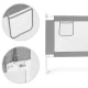 Apsauginis lovos barjeras vaikams Ecotoys 131549, 180 cm, pilkas/baltas
