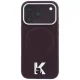 Karl Lagerfeld Grained Embossed Ring & Kameo Logo MagSafe dėklas iPhone 18/17 Pro Max, bordo
