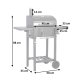 Anglinis kepsninė Berdsen BBQChef BD-892, antracito spalvos