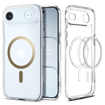 Spigen Ultra Hybrid Mag dėklas, skirtas iPhone 17 / 17 Air, skaidrus / auksinis