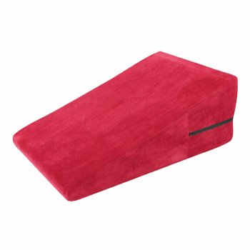 Ergonominė pleišto formos pagalvė XXL, veliūrinė, raudona