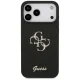 Guess Fixed Glitter Big 4G dėklas, skirtas iPhone 17 Pro Max, juodas