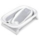 Nukido Nk-279 Foldable Baby Bathtub with Thermometer and Insert, White-Grey