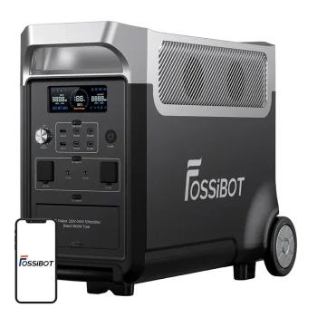 FOSSIBOT F3600 Pro 3600W 3840Wh nešiojama energijos stotelė, juoda