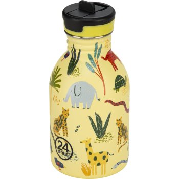 24Bottles Jungle Friends vaikiška gertuvė, 250 ml, geltona