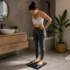 Analitinės stiklinės vonios kambario svarstyklės su LCD ekranu, iki 180 kg, juodos