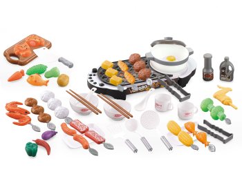 Multistore Kids BBQ Grill Set with Accessories, 69 Pieces