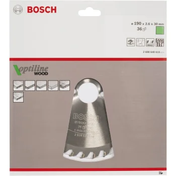Diskinio pjūklo ašmenys medienai Bosch Optiline Wood 190x30 mm, 36T