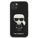 Karl Lagerfeld Saffiano Ikonik dėklas, skirtas iPhone 13 mini, juodas