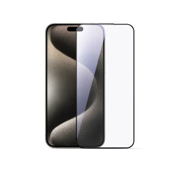 Apsauginis stiklas Joyroom JR-MLG0278, skirtas iPhone 15 Plus / 16 Plus, 2.5D HD, juodu rėmeliu