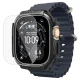 Spigen Rugged Armor dėklas ir 9H apsauginis stiklas Apple Watch Ultra (49 mm), Matte Black