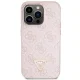 Guess dėklas iPhone 14 Pro telefonui Crossbody 4G Metal Logo, rožinis