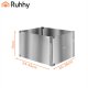 Adjustable Rectangular Cake Ring Baking Mold Ruhhy 15cm, Silver