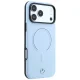 Mercedes Leather 3D MagSafe dėklas iPhone 18 Pro Max / 17 Pro Max, mėlynas