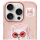 Nimmy Glasses Cool Cat MagSafe dėklas iPhone 16 Pro, rožinis