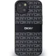 DKNY Mono Stripe & Metal Logo dėklas, skirtas iPhone 15 / 14 / 13, juodas