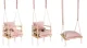 Kruzzel Wooden Baby Swing with Cushion, Pink